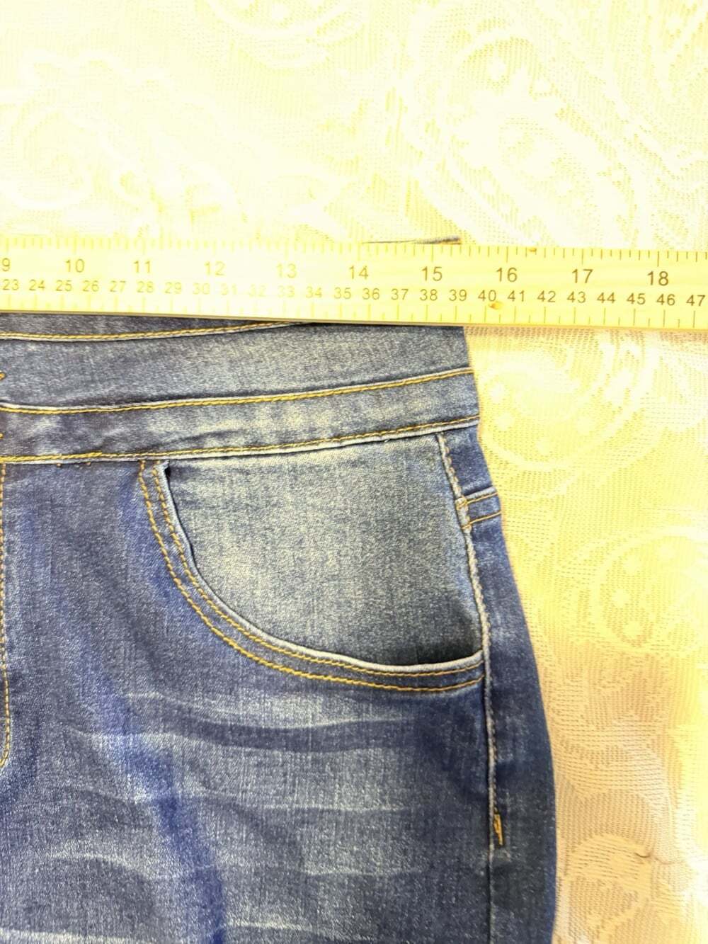 ROSWEAR Denim Jeans Womens Size Large Wide Leg High Waisted Baggy Stretchy - Picture 6 of 7